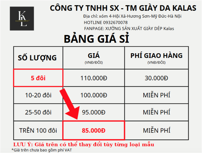 Sản phẩm mẫu giá sỉ